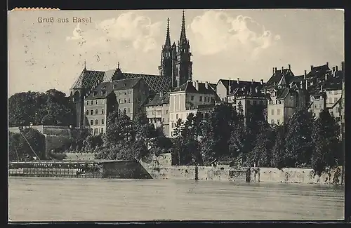 AK Basel, Blick über den Rhein