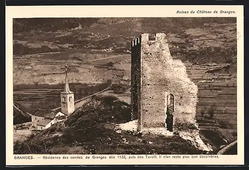 AK Granges-le-Bourg, Ruines du Chateau, Residence des comtes