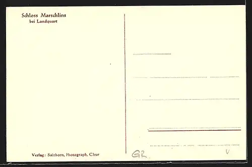 AK Landquart, Blick auf das Schloss Marschlins
