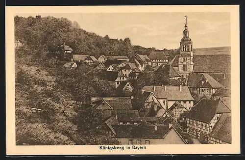 AK Königsberg /Bay., Ortsansicht aus der Vogelschau
