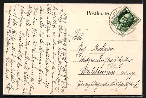 AK Schweinfurt, Justizgebäude mit Strasse