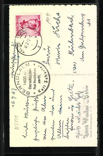 AK Neukirchen a. Grossvenediger, Alpengasthaus Berndlamlm aus der Vogelschau