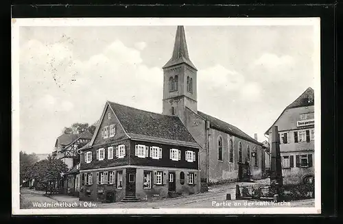 AK Wald-Michelbach, Partie an der katholischen Kirche