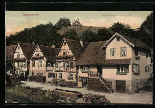 AK Gengenbach, Dorfstrasse und Kapelle