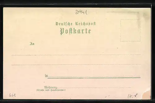 Lithographie Langeoog, Hotel Ahrenholtz, Giftbude, Strand