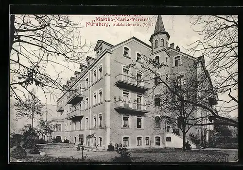 AK Nürnberg, Vereinshaus des Martha-Maria-Vereis, Sulzbacherstr. 79-81