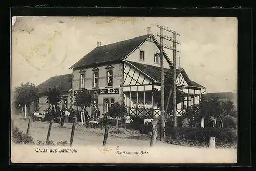 AK Salmrohr, Partie am Gasthaus zur Bahn