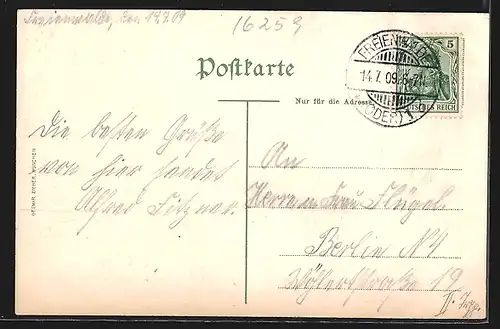 AK Bad Freienwalde a. O., Teilansicht aus der Vogelschau