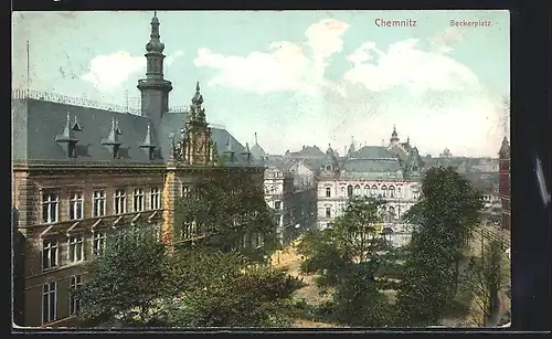 AK Chemnitz, Blick auf den Beckerplatz