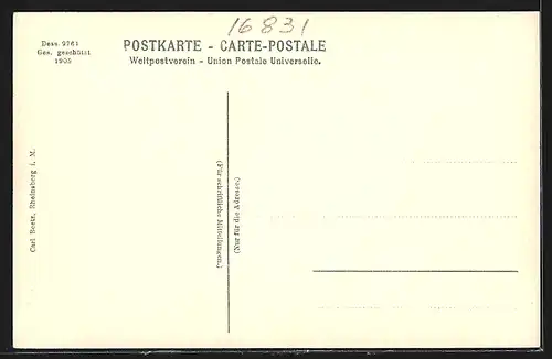 AK Rheinsberg i. M., Sphinxtreppe mit Parkanlage