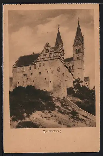 AK Quedlinburg, Dom, Rückansicht