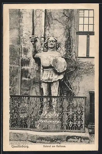 AK Quedlinburg, Roland am Rathaus