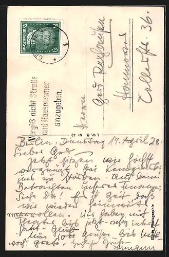 AK Berlin-Charlottenburg, Der neue Funkturm hinter Bäumen