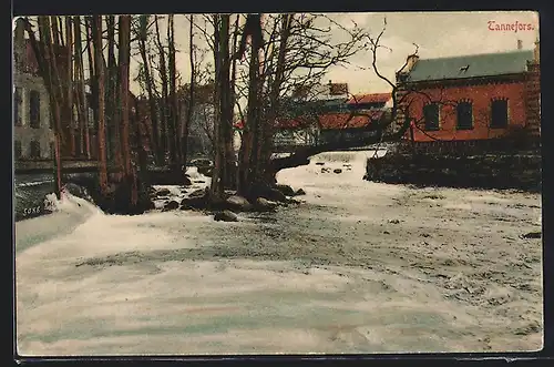 AK Tannefors, Ortspartie im Schnee