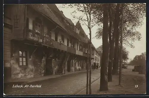 AK Lübeck, Alt-Reinfeld mit Bäumen