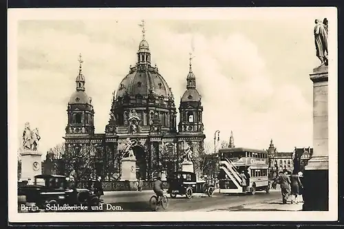 AK Berlin, Schlossbrücke und Dom