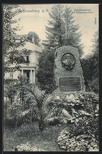 AK Naumburg a. S., Jahndenkmal im Bürgergarten