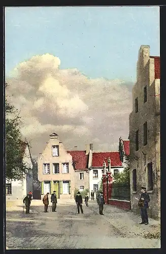 AK Kaiserswerth a. Rhein, Strassenpartie am Stiftsplatz