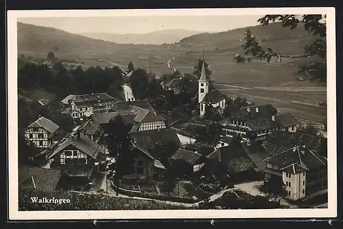 AK Walkringen, Blick auf das Dorf und ins Land