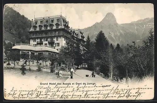 AK Les Avants, Le Grand Hotel et la Dent de Jaman