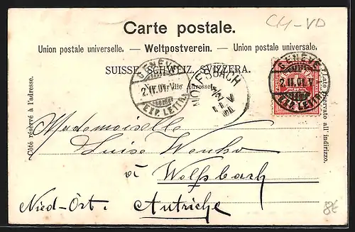 AK Lausanne, Teilansicht der Stadt