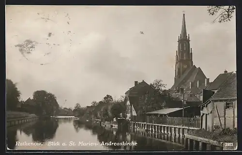 AK Rathenow, Blick auf St. Marien-Andreaskirche