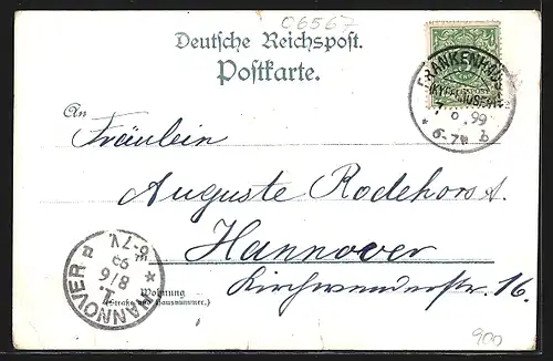 Lithographie Frankenhausen am Kyffhäuser, Barbarossa-Höhle, Neptunsgrotte, Ortsansicht, Denkmal