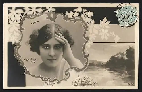 Foto-AK Atelier Reutlinger, Paris: Schauspielerin Derval