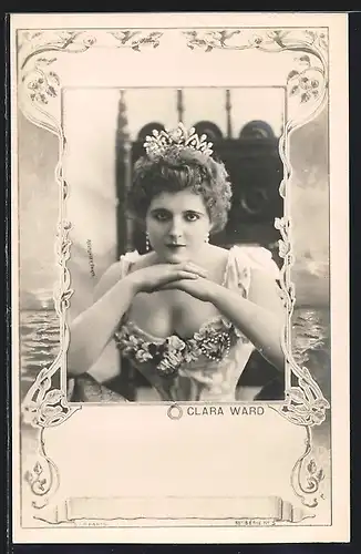 AK Schauspielerin Clara Ward mit Diadem