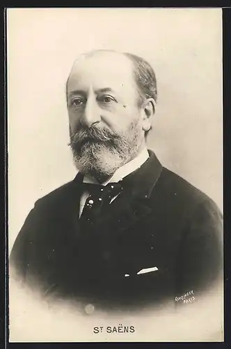 Foto-AK Atelier Reutlinger, Paris: Portrait von St Saens