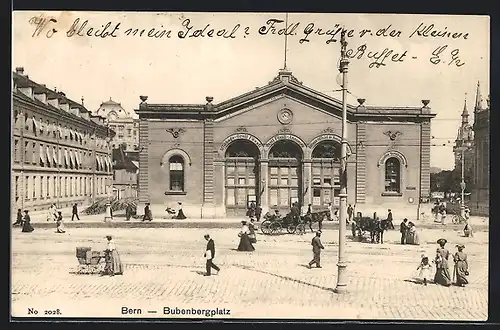 AK Bern, Bahnhof am Bubenbergplatz
