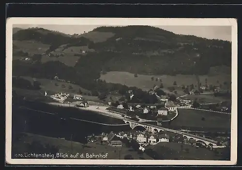 AK Lichtensteig, Blick auf den Bahnhof