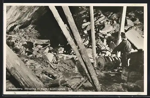 AK Kristineberg, Skrapning av malm i brytningsrum