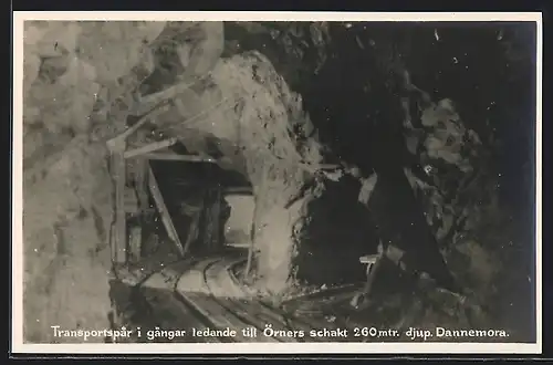 AK Dannemora, Transportspar i gangar ledande till Örners schakt