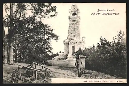 AK Berlin-Köpenick, Bismarckwarte auf den Müggelbergen