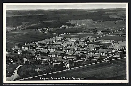 AK Heuberg-Stetten, Ortsansicht vom Flugzeug aus