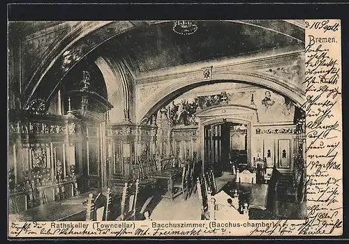 AK Bremen, Gasthaus Rathskeller, Bacchuszimmer