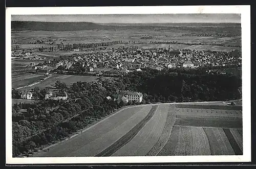 AK Bad Windsheim, Ortsansicht vom Flugzeug aus