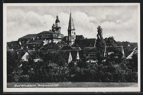 AK Bad Windsheim, Gesamtansicht mit Kirche