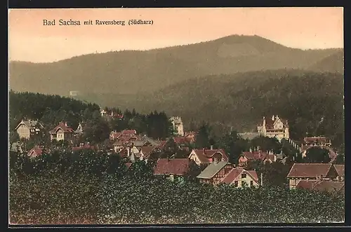 AK Bad Sachsa (Südharz), Ortsansicht mit Ravensberg