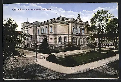 AK Crefeld, Strassenpartie am Kaiser-Wilhelm-Museum