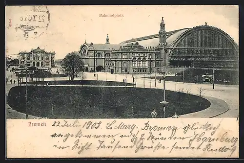 AK Bremen, Partie am Bahnhofsplatz