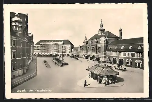 AK Lübeck, Partie am Hauptbahnhof