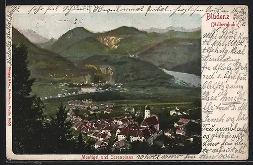 AK Bludenz /Arlbergbahn, Montigel und Scesaplana
