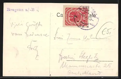 AK Bregenz, Teilansicht mit Bodensee