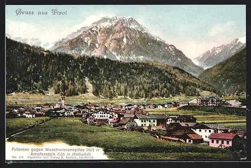 AK Fulpmes, Totalansicht mit Kirche