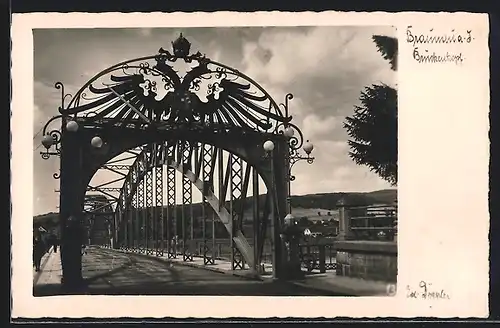 AK Braunau a. Inn, Blick zum Brückenkopf