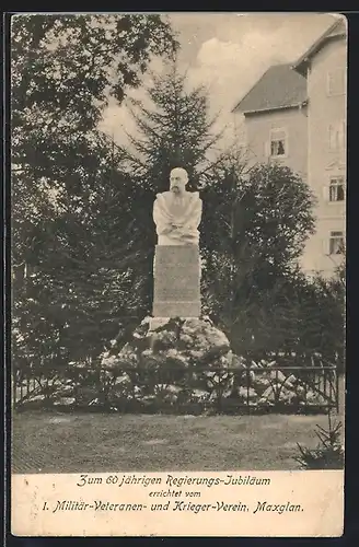 AK Maxglan, Denkmal errichtet vom 1. Militär-Veteranen- und Krieger-Verein