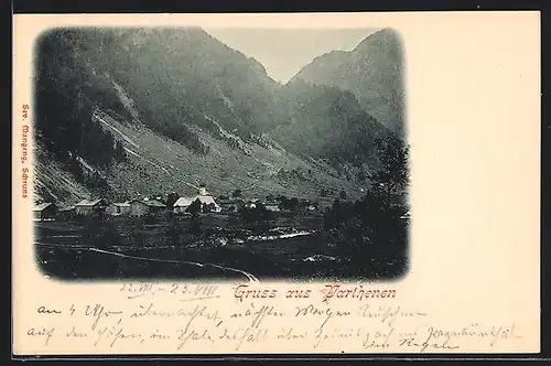 AK Parthenen, Ortsansicht im Tal