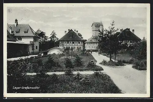 AK Grafenwöhr, Lager mit Wasserturm